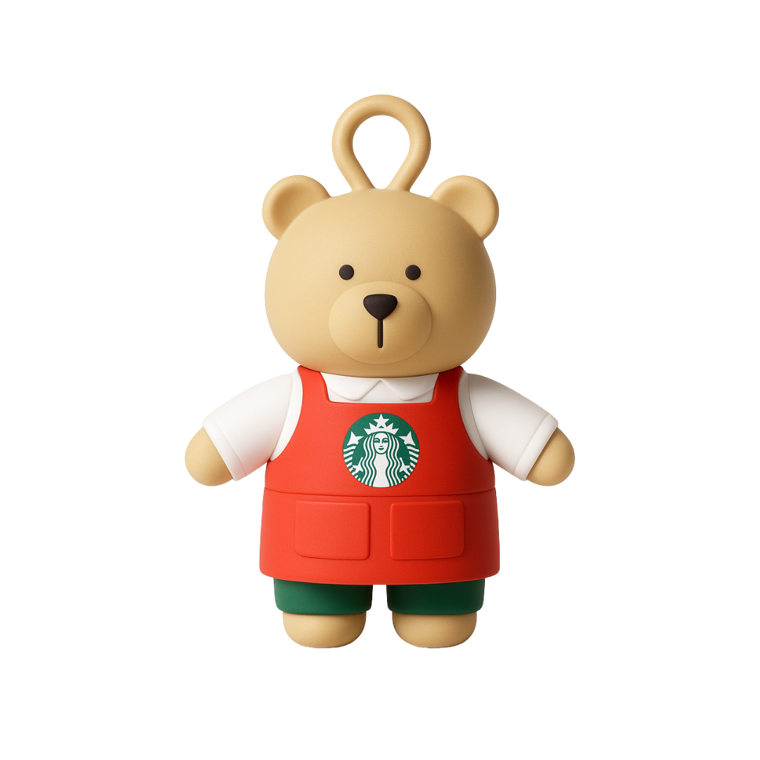 Starbucks Bearista Keychain - 2025 Holiday Collection