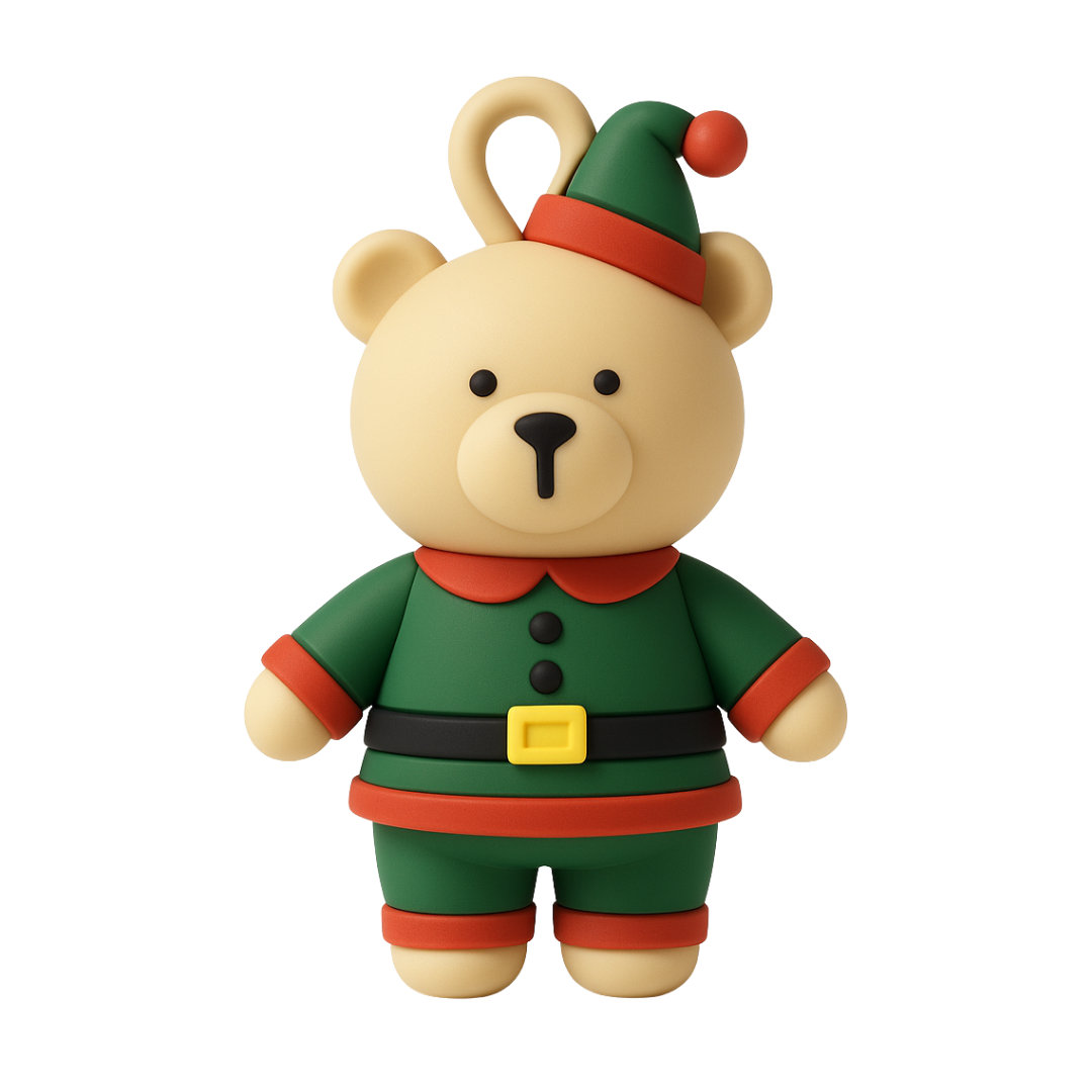 Starbucks Bearista Keychain - 2025 Holiday Collection