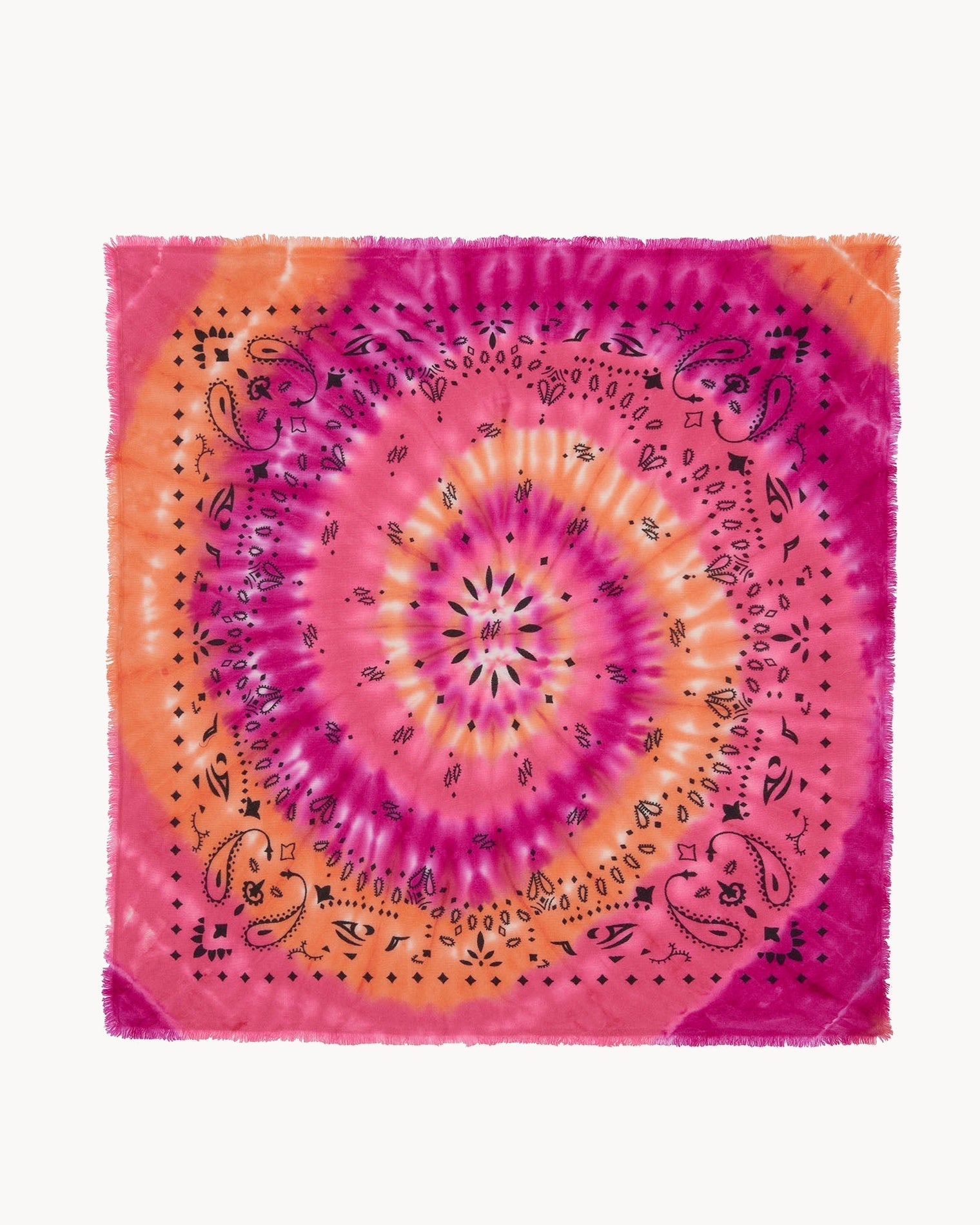 KUJTEN Large Bandana Hachiko Sunny Print Neon Pink