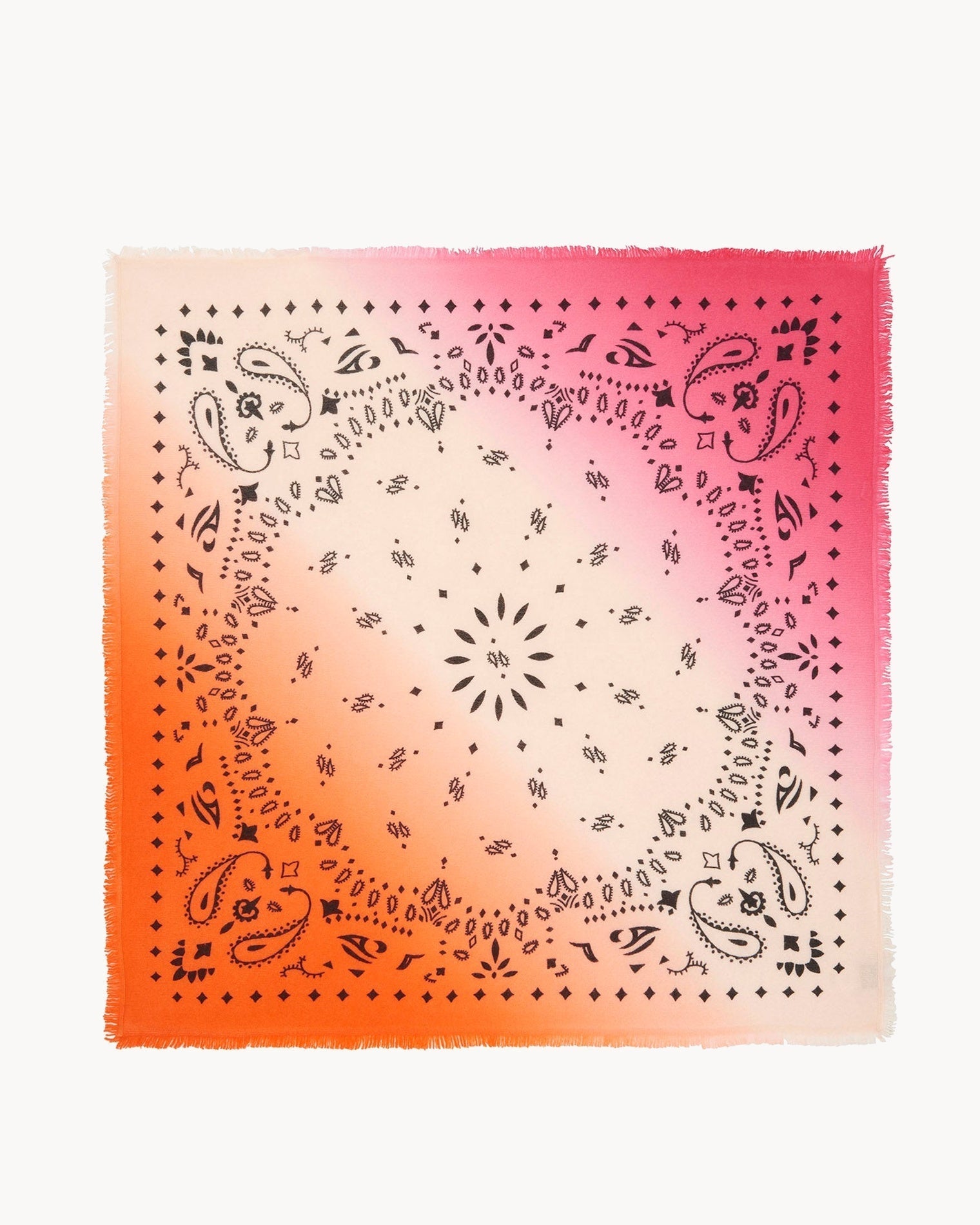 KUJTEN Bandana Hachiko Dip Dye Fluorescent Pink