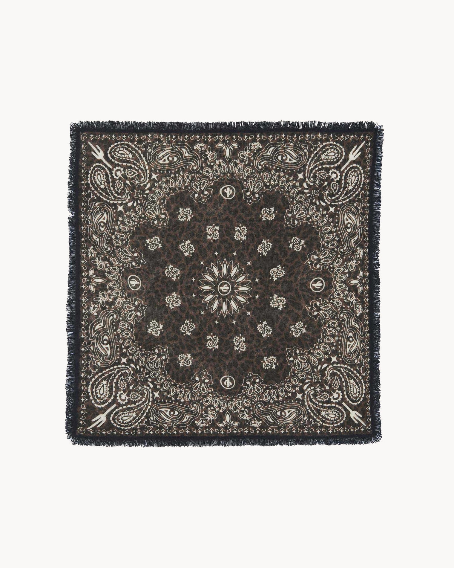 KUJTEN Small Bandana Arizona Hachi Leopard Print Spicy Brown