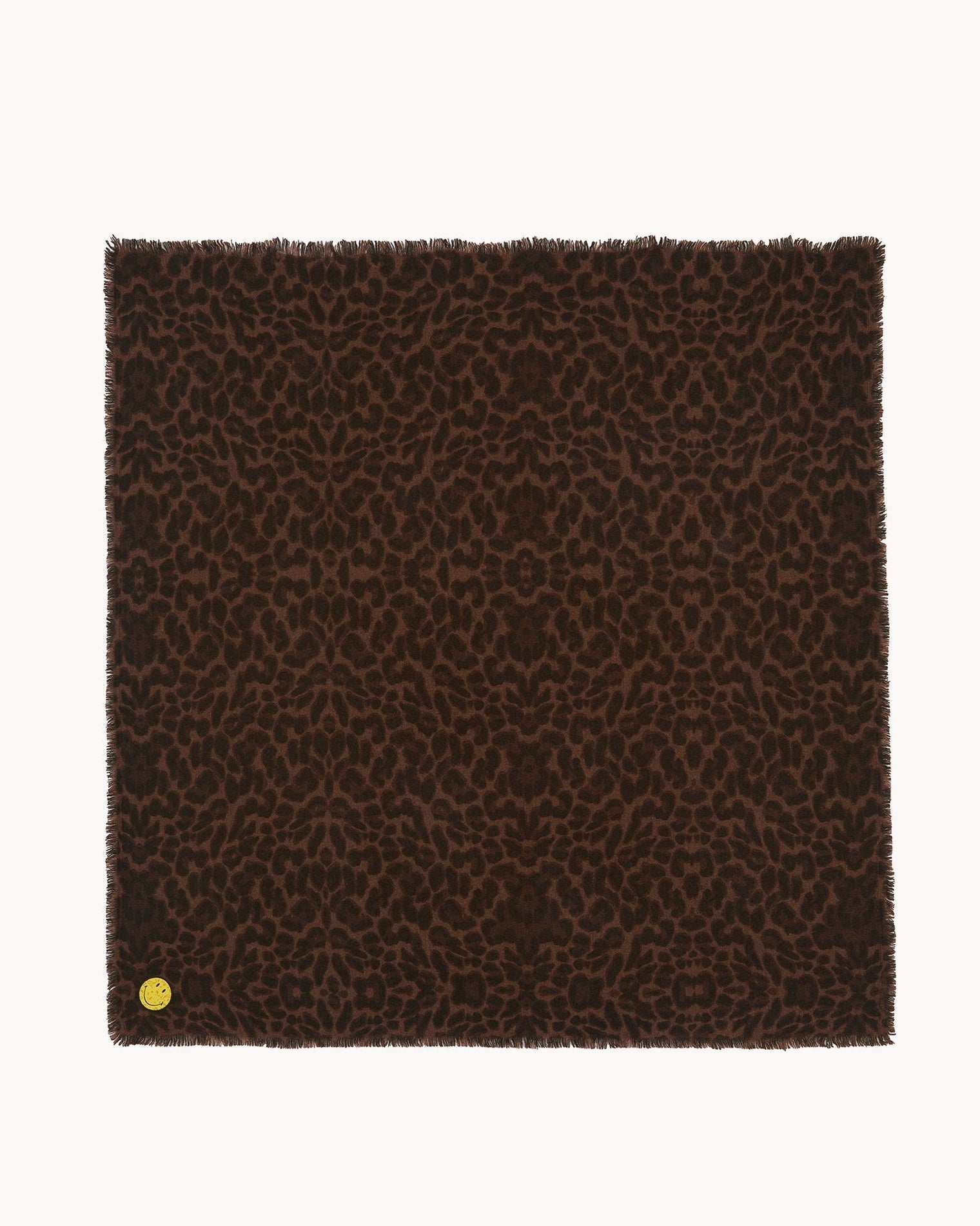 KUJTEN Large Bandana Hachiko Leo Smiley Leoprint Spicy Brown