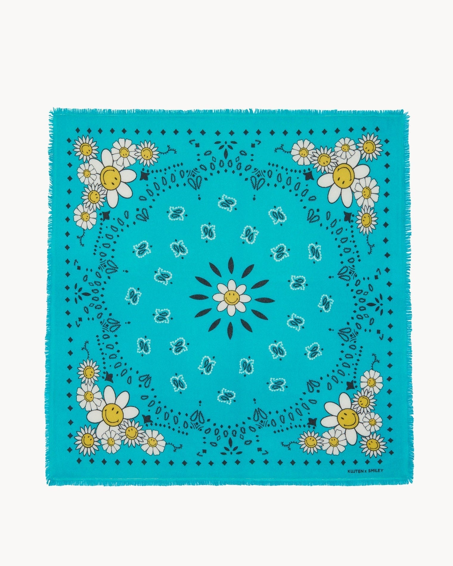 KUJTEN Bandana Hachiko Bico Smiley Turquoise Green