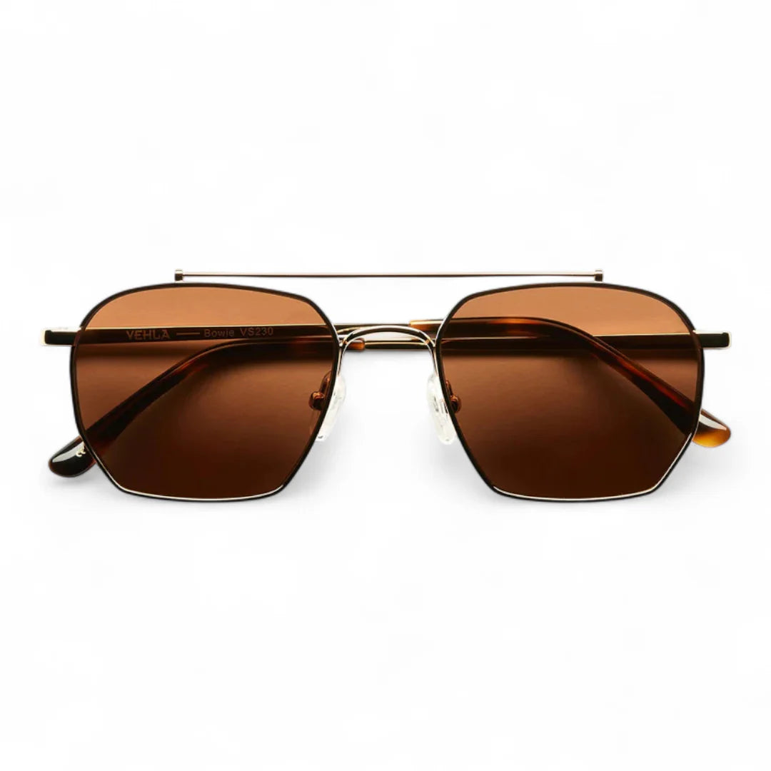 VEHLA Bowie - Gold/Choc - Sunglasses