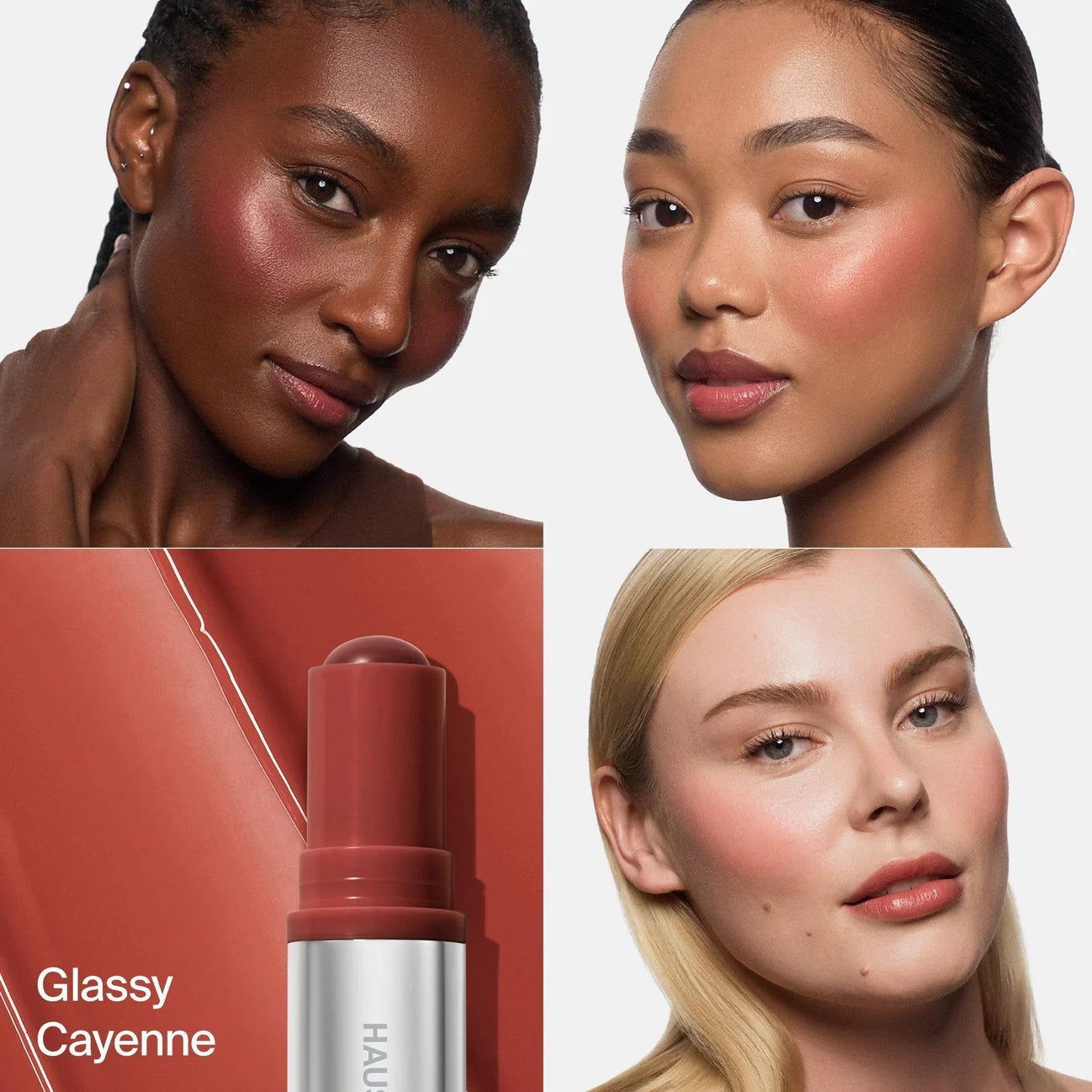 Haus Labs Color Fuse Glassy Blush Balm Stick - Blush