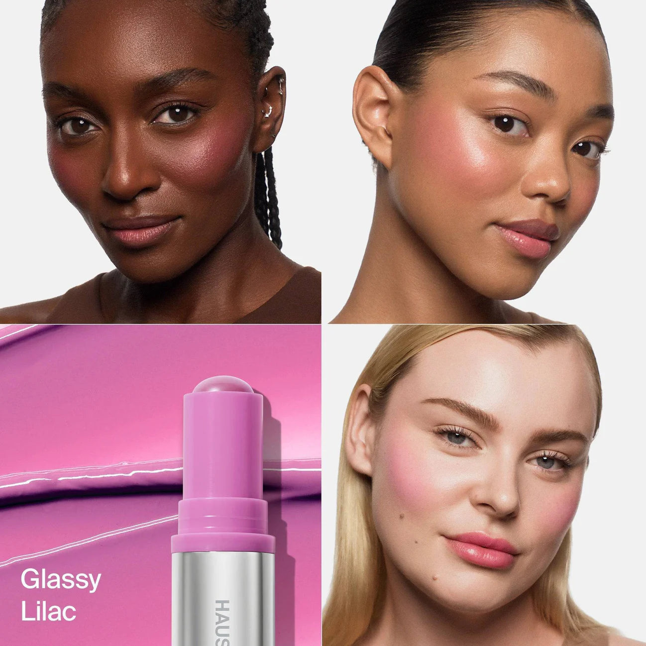 Haus Labs Color Fuse Glassy Blush Balm Stick - Blush