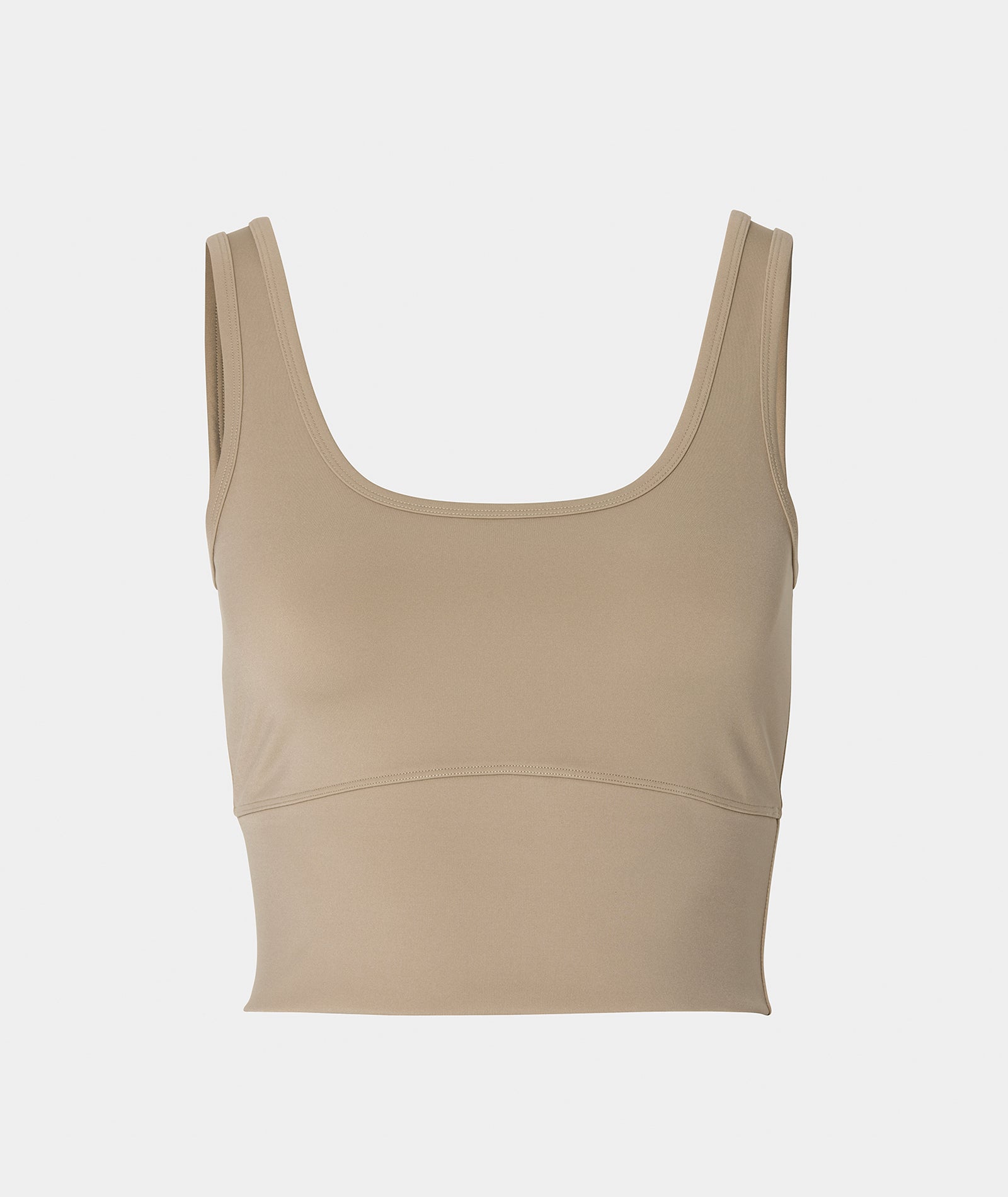 VEHLA CROPPED TANK - TAUPE - Crop Tank