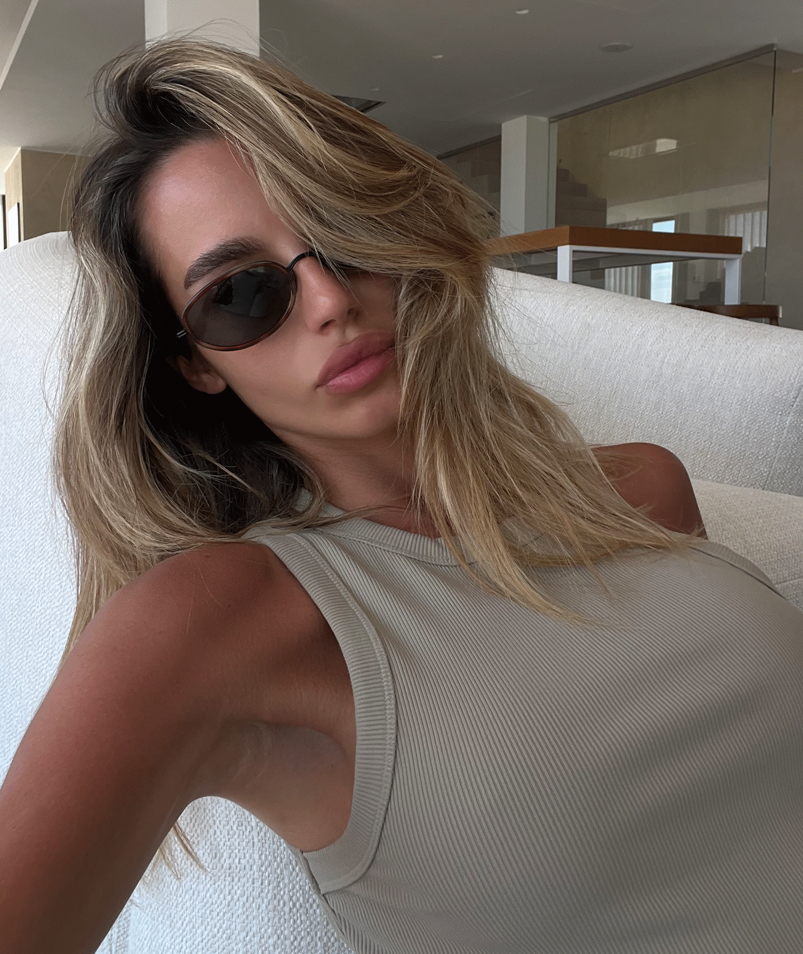 VEHLA RIBBED TANK - TAUPE - Ribbed Tank