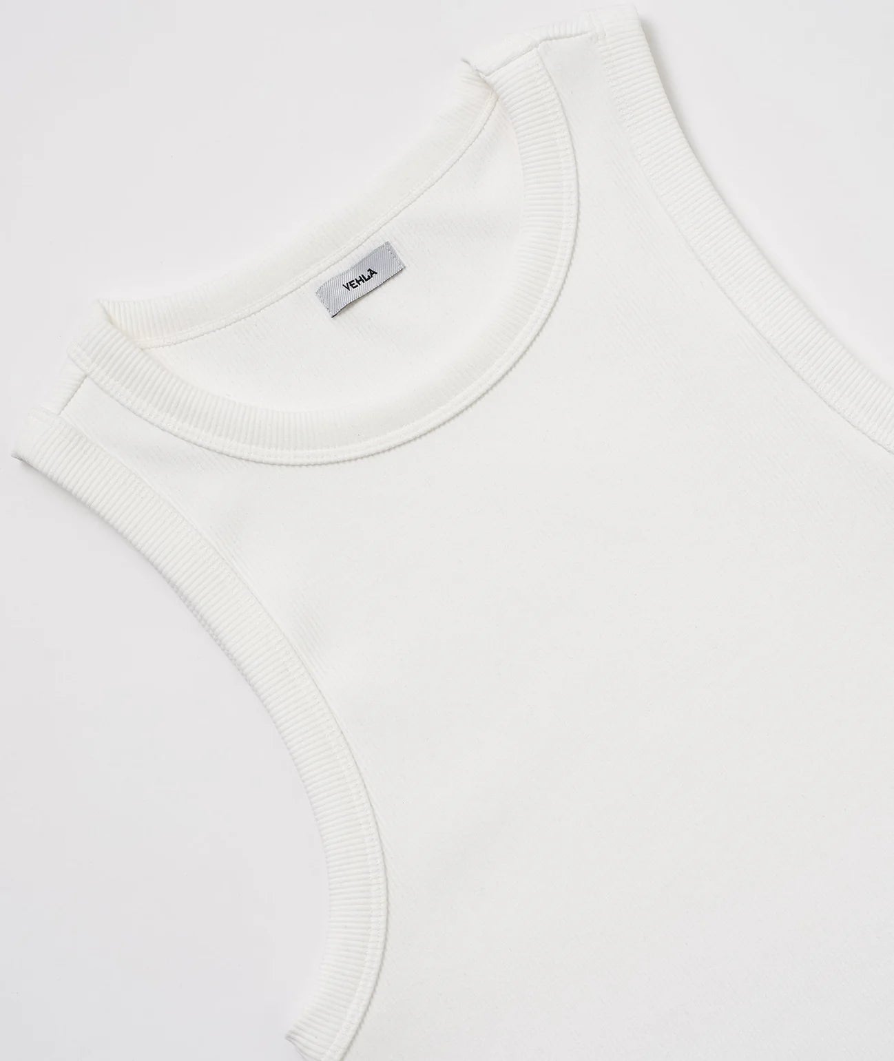 VEHLA RIBBED TANK - SNOW - Ribbed Athlete