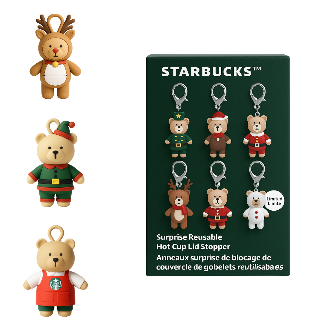 Starbucks Bearista Keychain - 2025 Holiday Collection