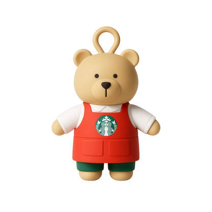 Starbucks Bearista Keychain - 2025 Holiday Collection