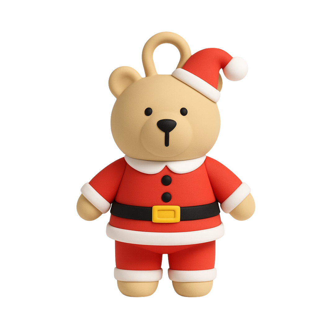 Starbucks Bearista Keychain - 2025 Holiday Collection