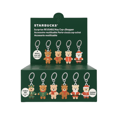 Starbucks Bearista Keychain - 2025 Holiday Collection