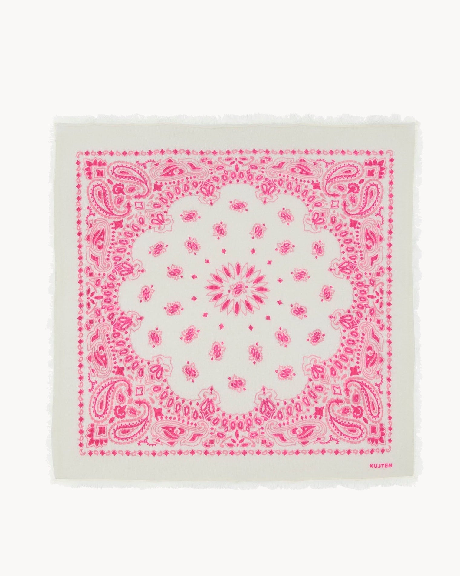 KUJTEN Large Bandana Hachiko Bico Rose White