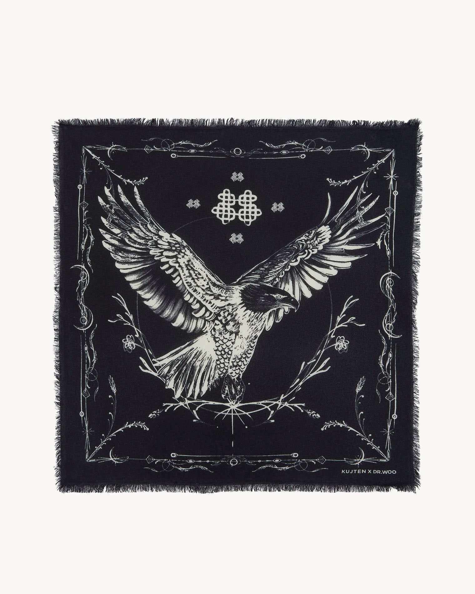 KUJTEN Large Bandana Washi Black