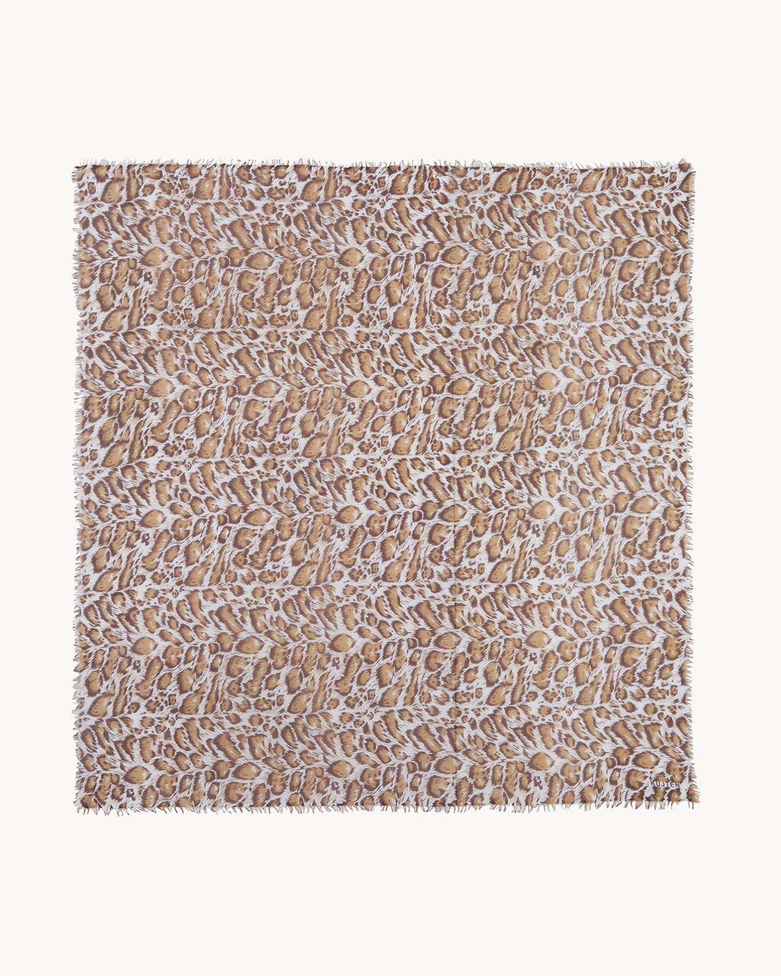 KUJTEN Bandana Effy Animal Leoprint Oats White