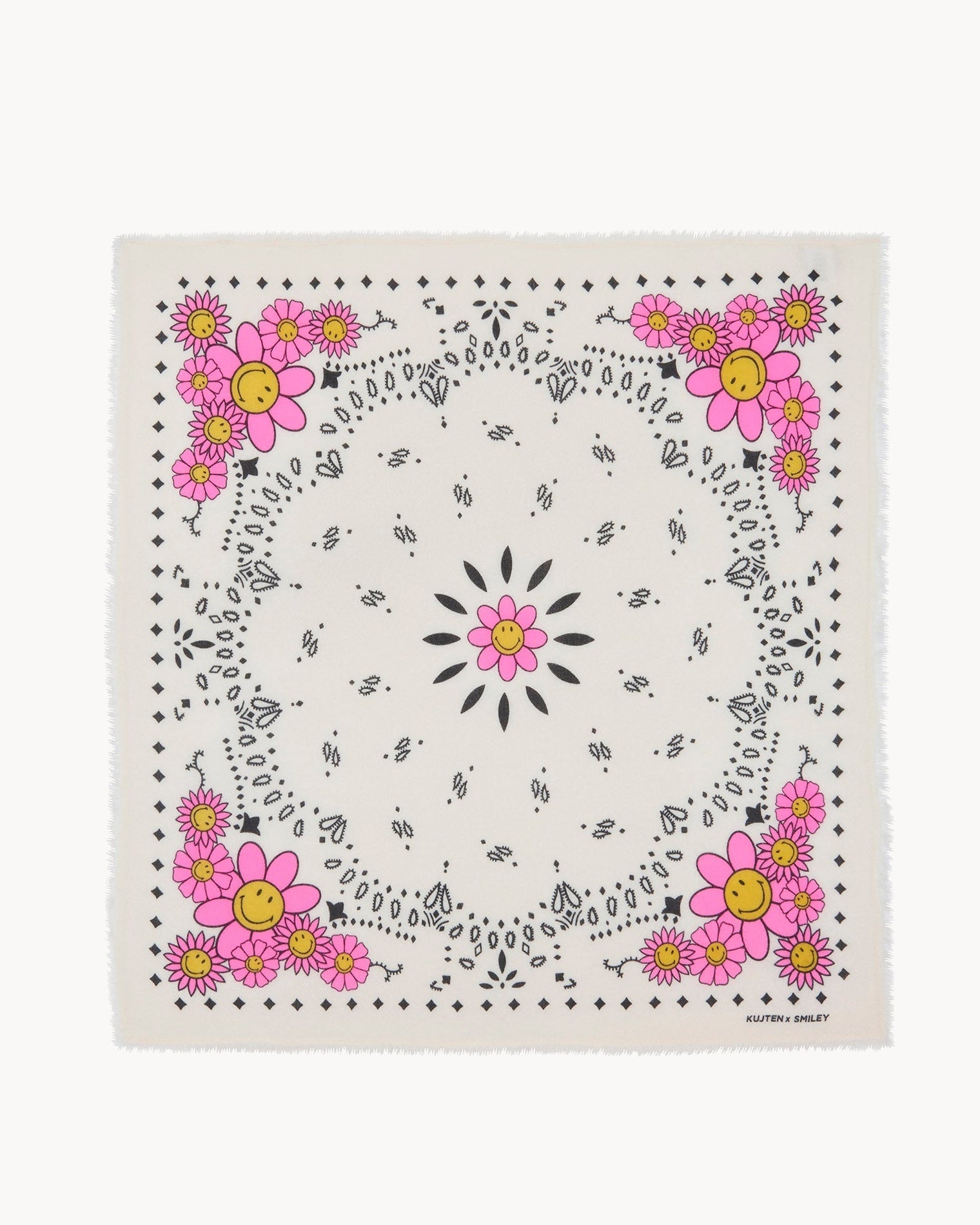 KUJTEN Bandana Hachiko Bico Smiley White