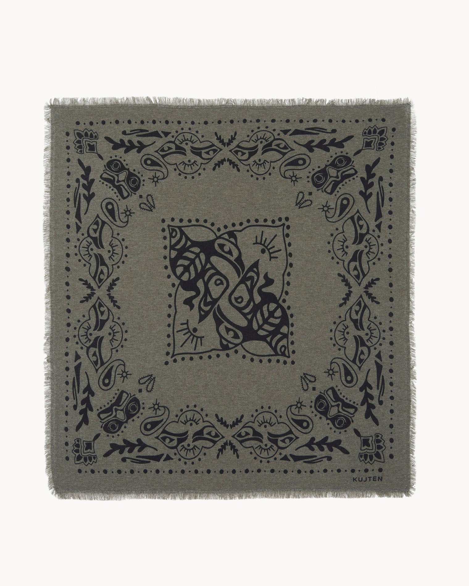 KUJTEN Large Bandana Hachiko Inuit Marl Khaki