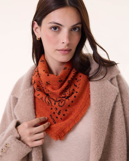 KUJTEN Small Bandana Hachi Burnt Orange - Bandana