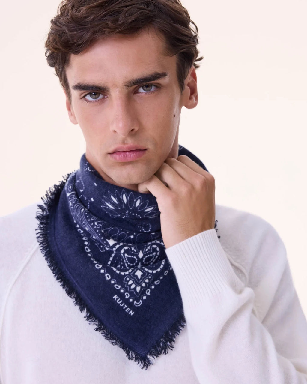 KUJTEN Small Bandana Hachi Dark Navy Blue