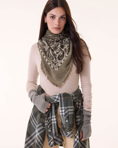 KUJTEN Large Bandana Hachiko Bico Marl Khaki