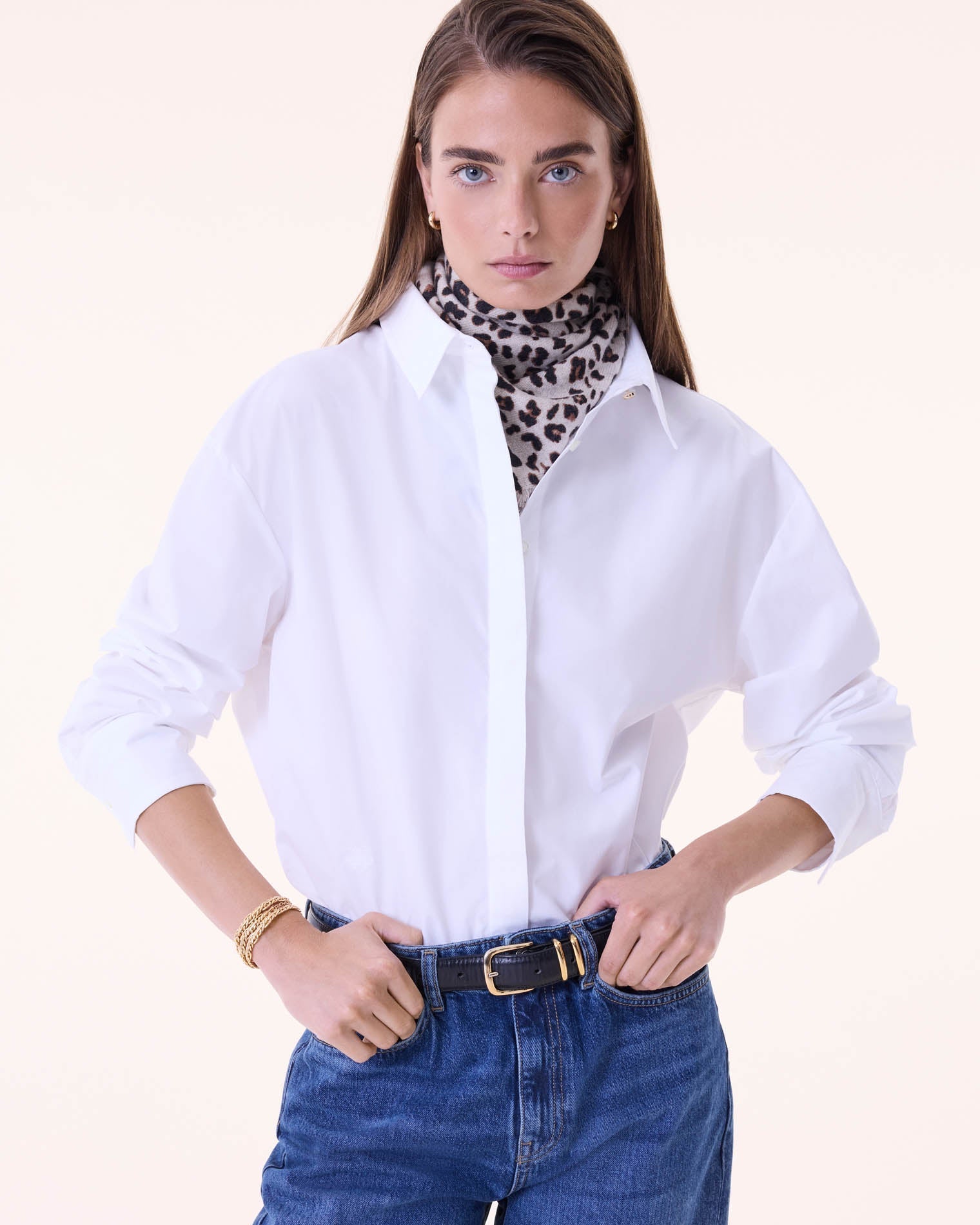 KUJTEN Petit Bandana Hachi Leopard Avoine
