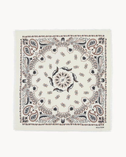 KUJTEN Large Bandana Hachiko Feather Bico White - Bandana