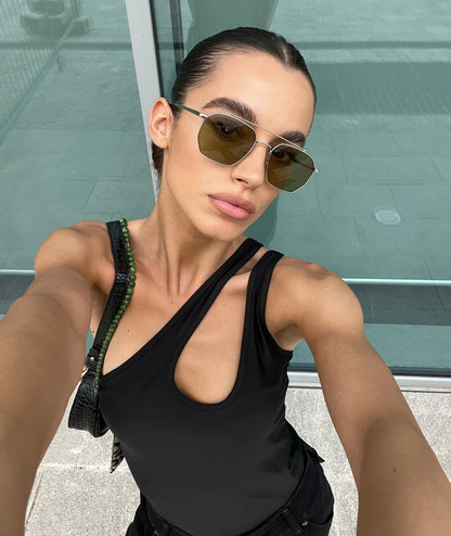 VEHLA Bowie - Silver/Khaki - Glasses