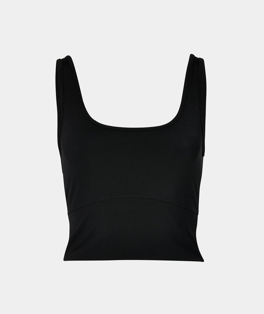 VEHLA CROPPED TANK - BLACK - Crop Athlete