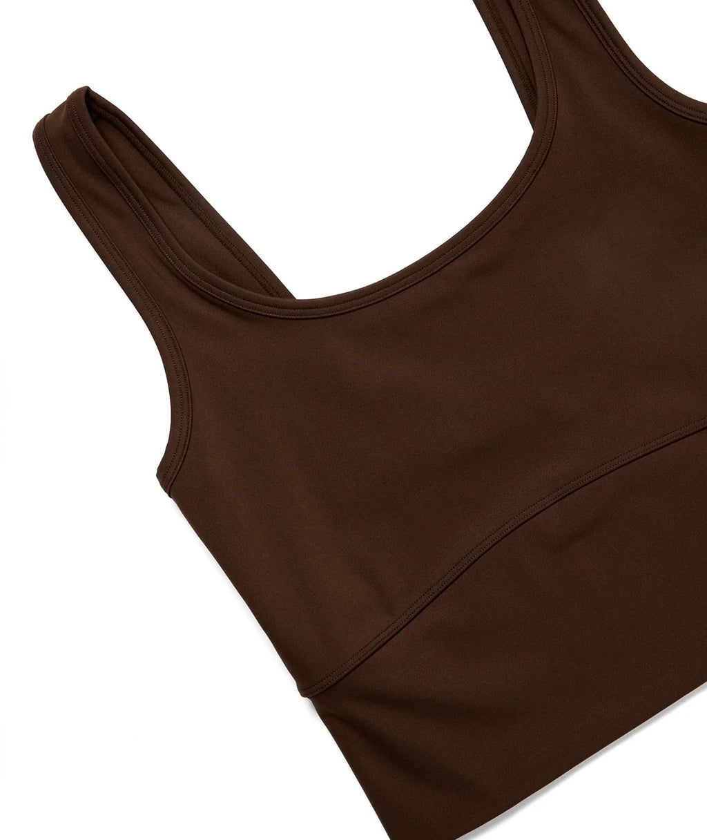 VEHLA CROPPED TANK - CHOC - Crop Athlete