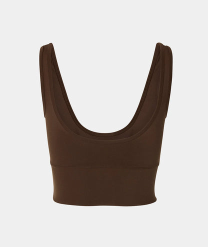 VEHLA CROPPED TANK - CHOC - Crop Athlete