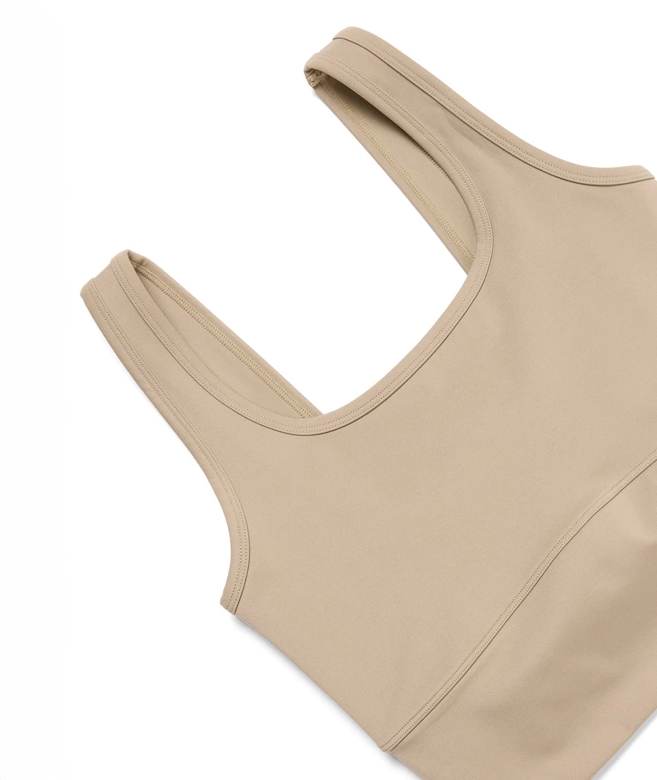 VEHLA CROPPED TANK - TAUPE - Crop Athlete