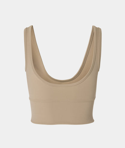 VEHLA CROPPED TANK - TAUPE - Crop Tank