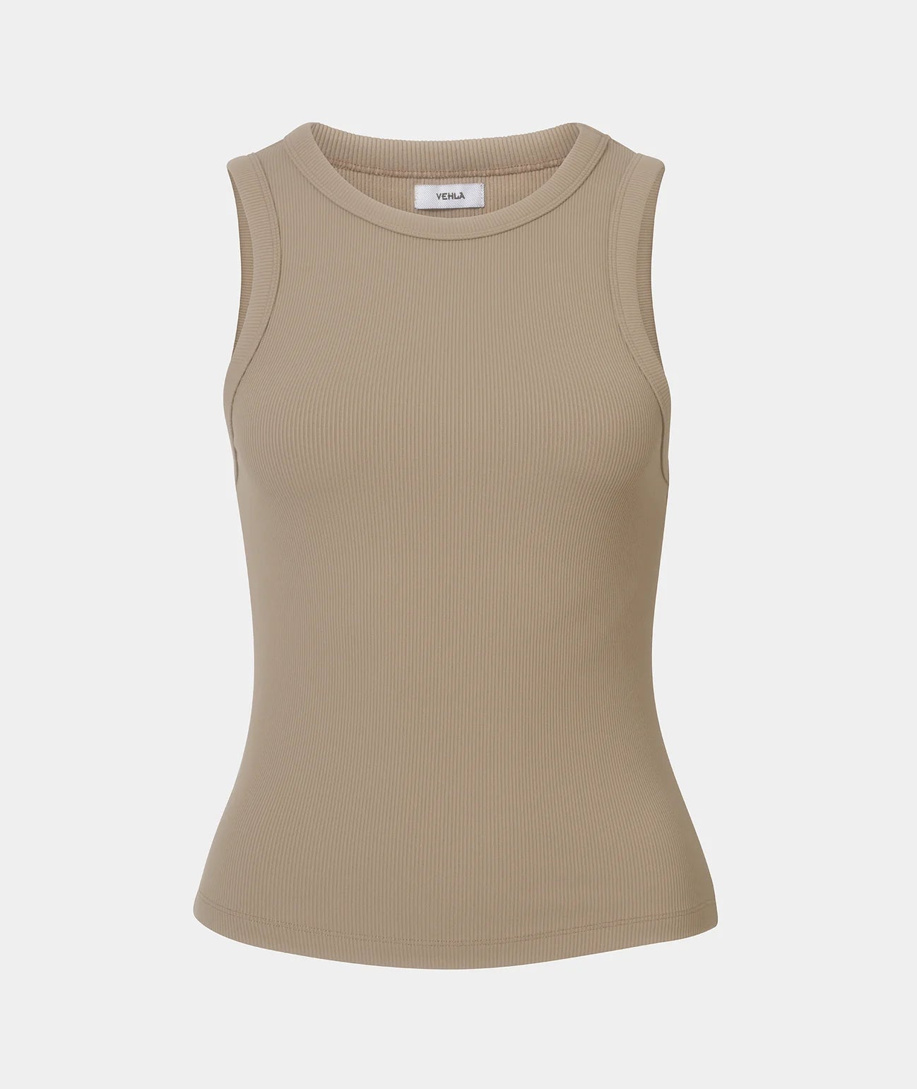 VEHLA RIBBED TANK - TAUPE - Ribbed Athlete
