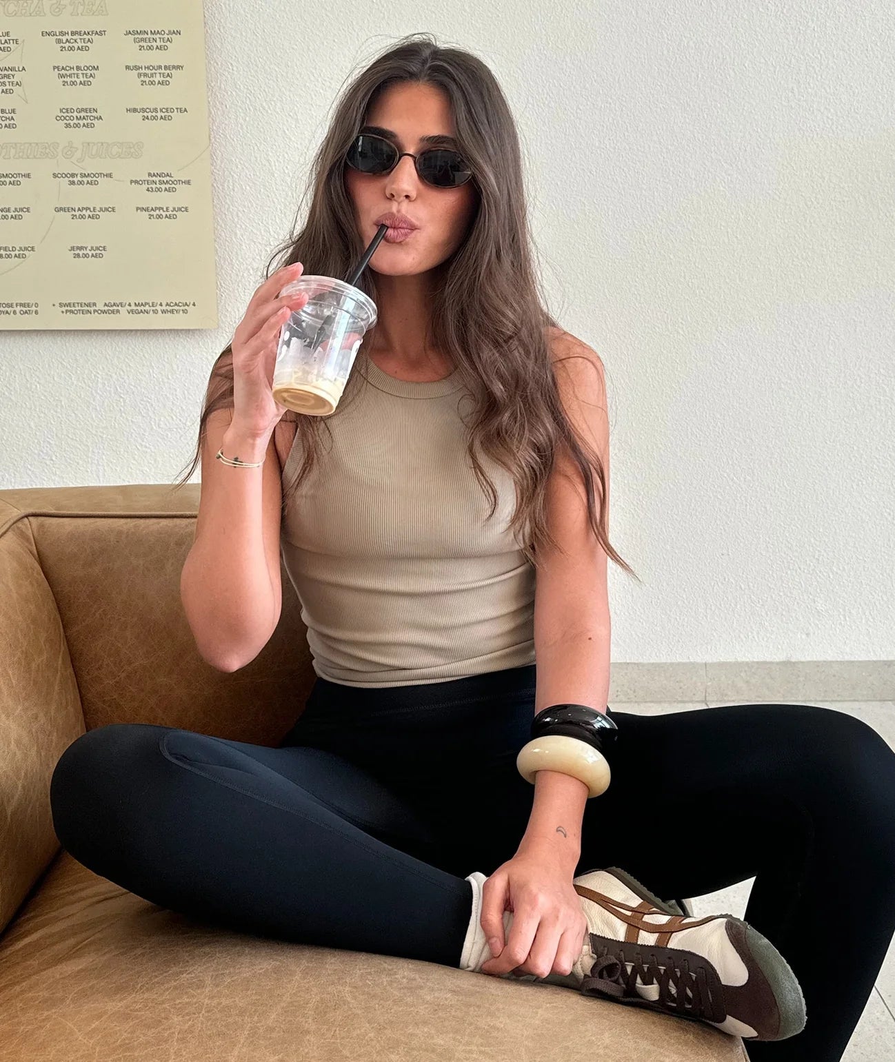 VEHLA RIBBED TANK - TAUPE - Ribbed Athlete