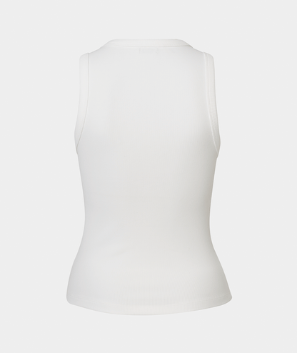 VEHLA RIBBED TANK - SNOW - Ribbed Tank