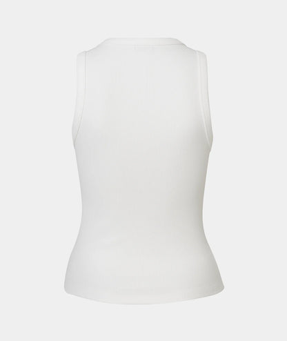 VEHLA RIBBED TANK - SNOW - Ribbed Athlete