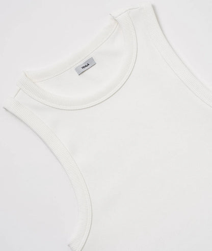 VEHLA RIBBED TANK - SNOW - Ribbed Athlete